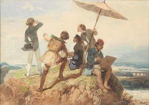 Pintores al aire libre de Georges Eugène Huot