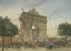 El funeral de Victor Hugo (1802-85) de Georges Francois Guiaud