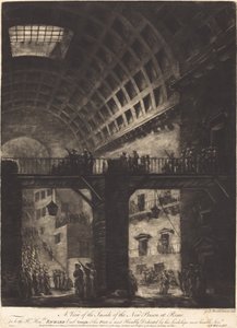 Vista del Interior de la Nueva Prisión en Roma de Georges François Blondel