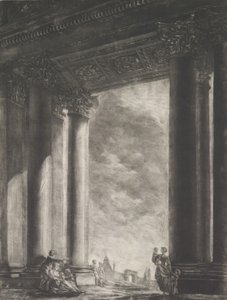 Vista del vestíbulo de Santa Maria Maggiore en Roma de Georges François Blondel