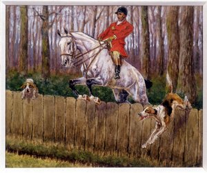 Caza - dibujo de Georges La Roque, hacia 1900 de Georges La Roque