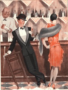 Portada de "Le Sourire" (litografía en color) de Georges Leonnec
