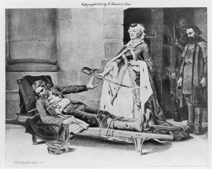 Tadeusz Kosciuszko rechazando la espada ofrecida por Catalina II, 1883 de Georges Louis Poilleux Saint Ange