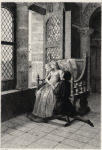 Ilustración de Georges Antoine Rochegrosse (1859-1938) para “The Burgraves” (primera parte - escena III) drama histórico de Victor Hugo.