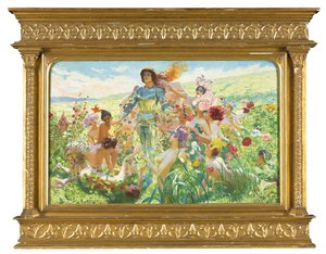 El caballero con flores