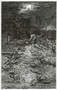 Cementerio de Montmartre - ilustración de Napoleón el Pequeño, siglo XIX de Georges Marie Rochegrosse