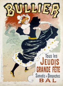 Póster "Bullier" para el baile - pub de finales del siglo XIX de Georges Meunier
