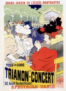 Concierto de Trianon, espectáculo diario en el gran jardín del Elysee Montmartre (Elysee-Montmartre) en París. Cartel de Georges Meunier de Georges Meunier