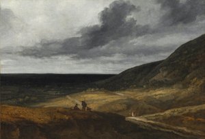 Paisaje cerca de París, c.1840 (óleo sobre tela) de Georges Michel