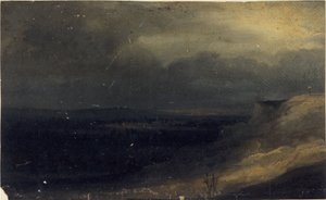 Presunta vista de Montmartre, hacia 1830 (pintura) de Georges Michel