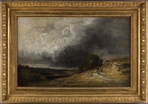 Rebaño en la tormenta, entre 1796 y 1843 (óleo) de Georges Michel