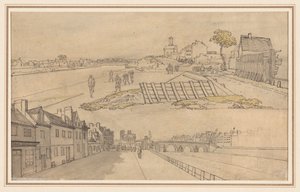 Dos vistas de París, primera mitad de 1800s de Georges Michel