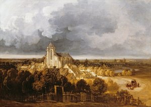 Vista de Meaux (óleo sobre lienzo) de Georges Michel
