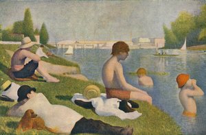 La Baignade, Bañistas en Asnieres, 1884, 1937