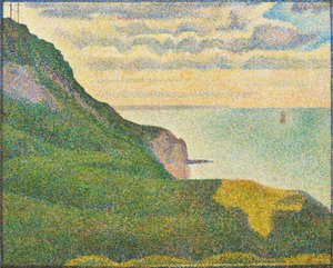 Paisaje marino en Port-en-Bessin, Normandía de Georges Pierre Seurat