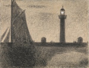 El faro en Honfleur de Georges Pierre Seurat