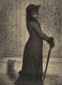 Una elegante, mujer paseando, c.1884