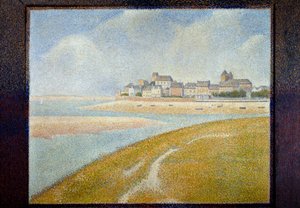 Vista de Le Crotoy desde río arriba de Georges Pierre Seurat