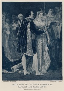 Detalle del matrimonio religioso de Napoleón y María Luisa de Georges Rouget