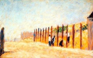 Clavar los postes de Georges Seurat