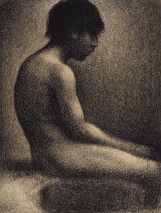 Desnudo sentado: Estudio para "Une Baignade de Georges Seurat