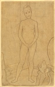 Estudio después de "Las modelos" de Georges Seurat