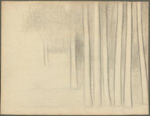 Troncos de árbol (estudio para La Grande Jatte) de Georges Seurat