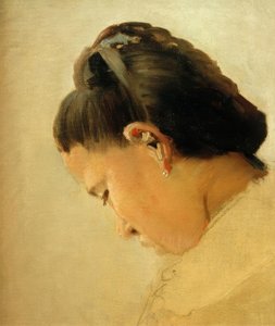 Cabeza de una joven de Georges Seurat