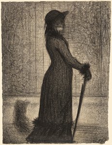 Mujer paseando de Georges Seurat