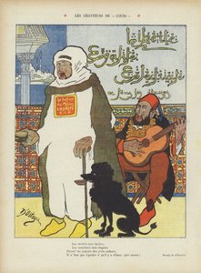 Sátira que representa al depuesto Sultán marroquí Abdelaziz y al Sultán otomano Abdul Hamid II