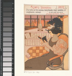 Saludo de Año Nuevo de Octave Uzanne para el año 1897 de Georges de Feure