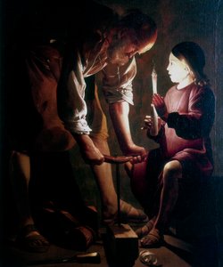 San José el Carpintero, c1640 de Georges de La Tour