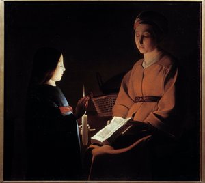 Educación de la Virgen. Pintura de Georges De La Tour (1593-1652) de Georges de la (after) Tour