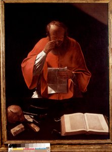 Representación de San Jerónimo leyendo - Pintura de Georges de La Tour de Georges de La Tour
