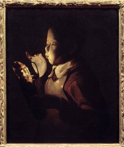 El soplador tiene la lámpara de Georges de La Tour