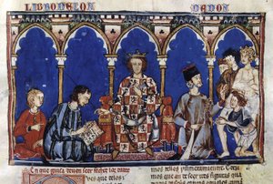 Alfonso X el Sabio as a judge, from his Libro de los Dados (20681403203) de Georgia Levan Ramishvili from Tbilisi