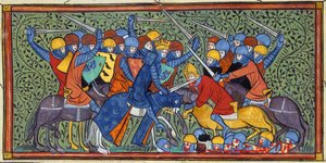 Carlos Martel en la batalla de Tours, Grandes Crónicas de Francia (27686528435)