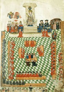 El rey Enrique VIII en la apertura del Parlamento de Inglaterra en el palacio de Bridewell, 1523 (21114470070)