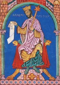 Rey Ramiro II de León, miniatura del Índice de Privilegios Reales, España Siglo XII (21404317065) de Georgia Levan Ramishvili from Tbilisi