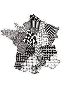 Francia, 2015 (tinta sobre cartulina) de Georgina Naisbitt