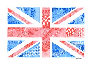 Union Jack, 2015 (tinta sobre cartulina)