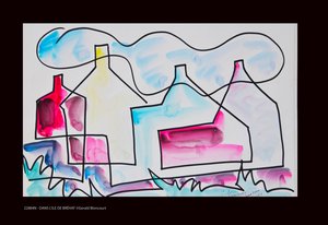 22884N - EN LA ISLA DE BRHAT-Agosto de 2000 (dibujo) de Gerald Bloncourt