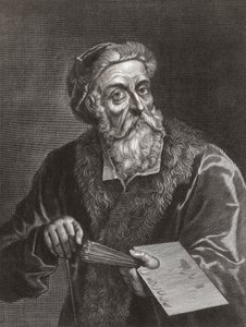 Tiziano. Retrato. (grabado) de Gerard (after) Edelinck