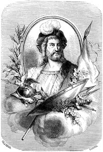 Pierre Terrail de Bayard, soldado francés del siglo XVI, 1882-1884 de Gerard