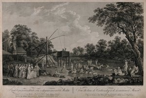 Vista de las Casas de Baños Serebryanichesky en Moscú, 1796