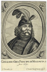 Grigore I Ghica (Ghika) (1628-1675), príncipe de Valaquia par Bouttats, Gerard (ca. 1630-after 1668). Grabado en cobre, hacia 1664, Colección particular de Gerard Bouttats