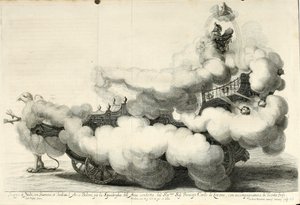Victoria disputa del aire y del agua. Alegre fiesta a caballo - La carroza (1667) de Gerard Bouttats