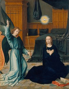 La Anunciación, c.1509 (técnica mixta sobre roble) de Gerard David