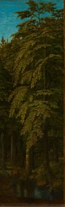 Vista en un bosque, ala derecha exterior de un tríptico, c.1505-c.1515 de Gerard David