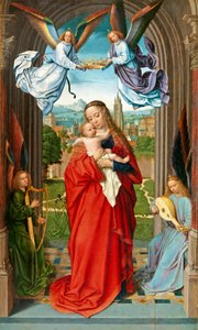 Virgen y Niño con Cuatro Ángeles